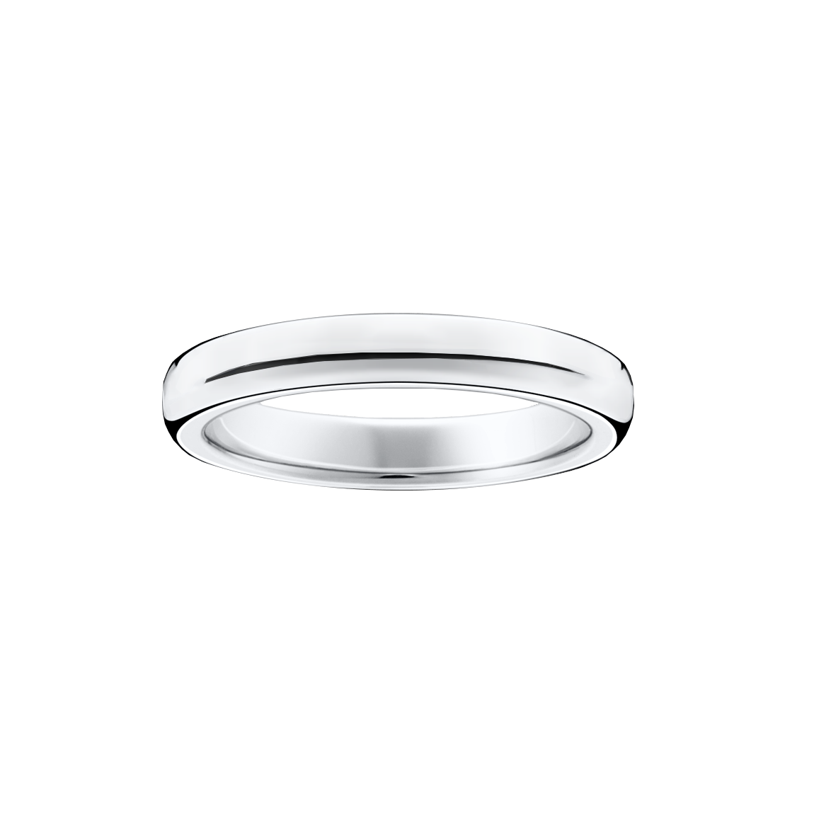 alianca ouro branco tradicional maciça 18k