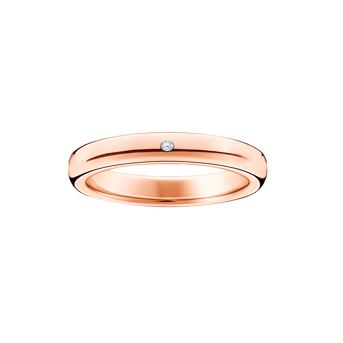 alianca tradicional ouro rosa 3,7 mm 18k