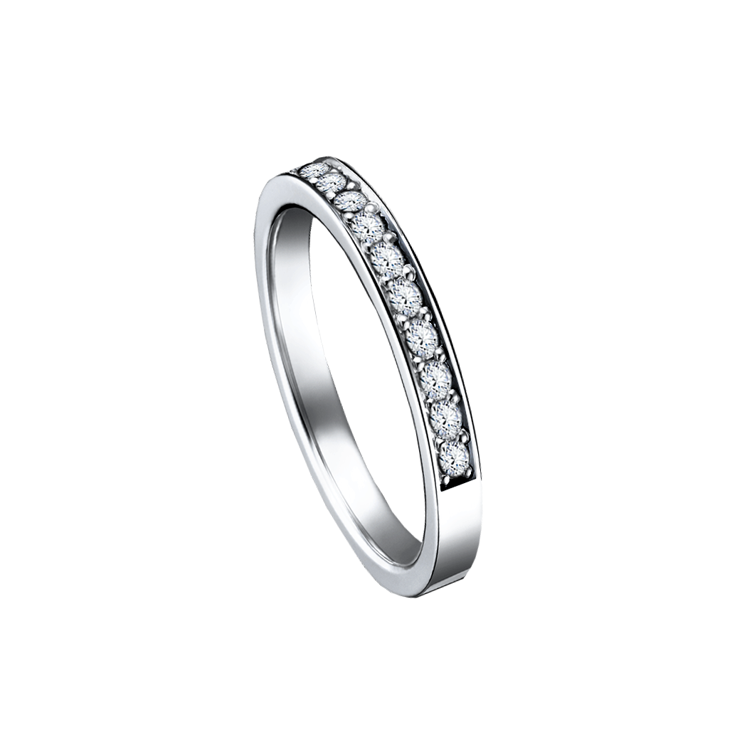 anel aparador ouro branco e diamantes
