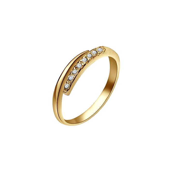 anel brilhantes ouro amarelo ELSH