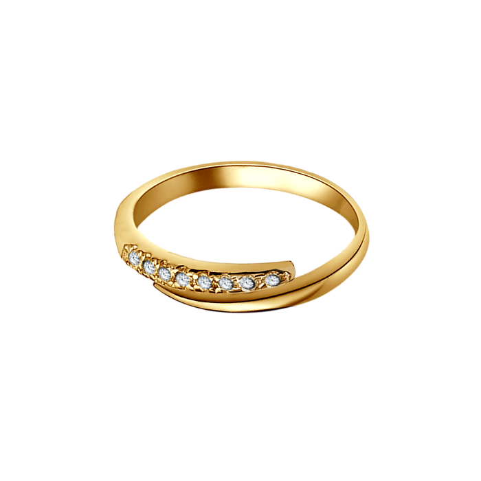 anel com diamantes, meia alianca diamantes