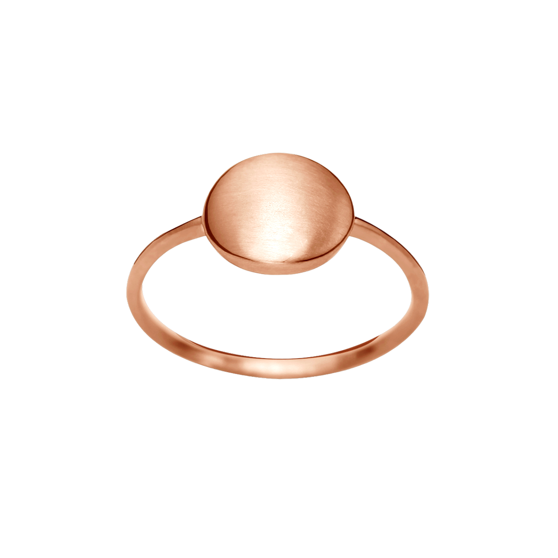 Anel Redondo Fosco Ouro Rosa - LIV