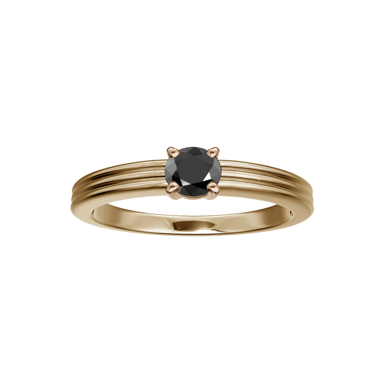 anel ouro nobre, diamante negro