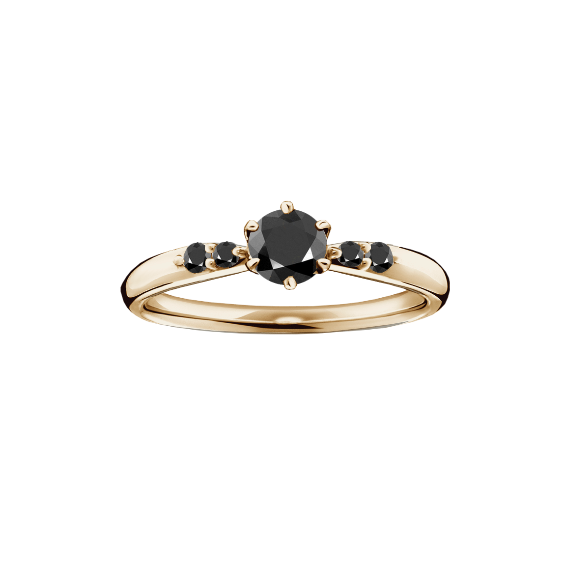 anel solitario 6 garras ouro sephia SIRAH