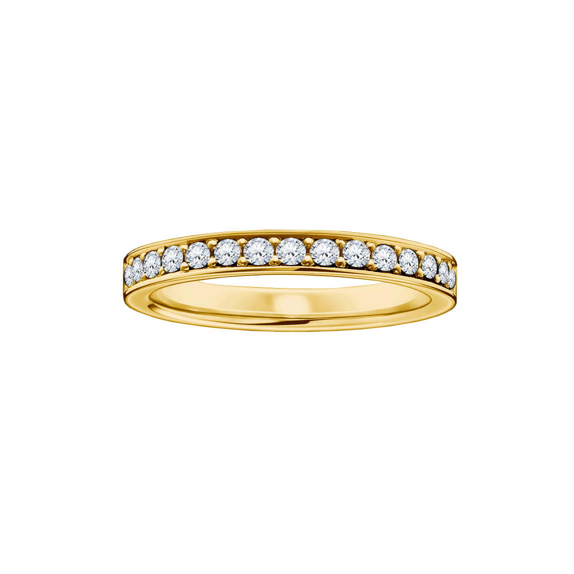 meia alianca reta ouro amarelo 18k