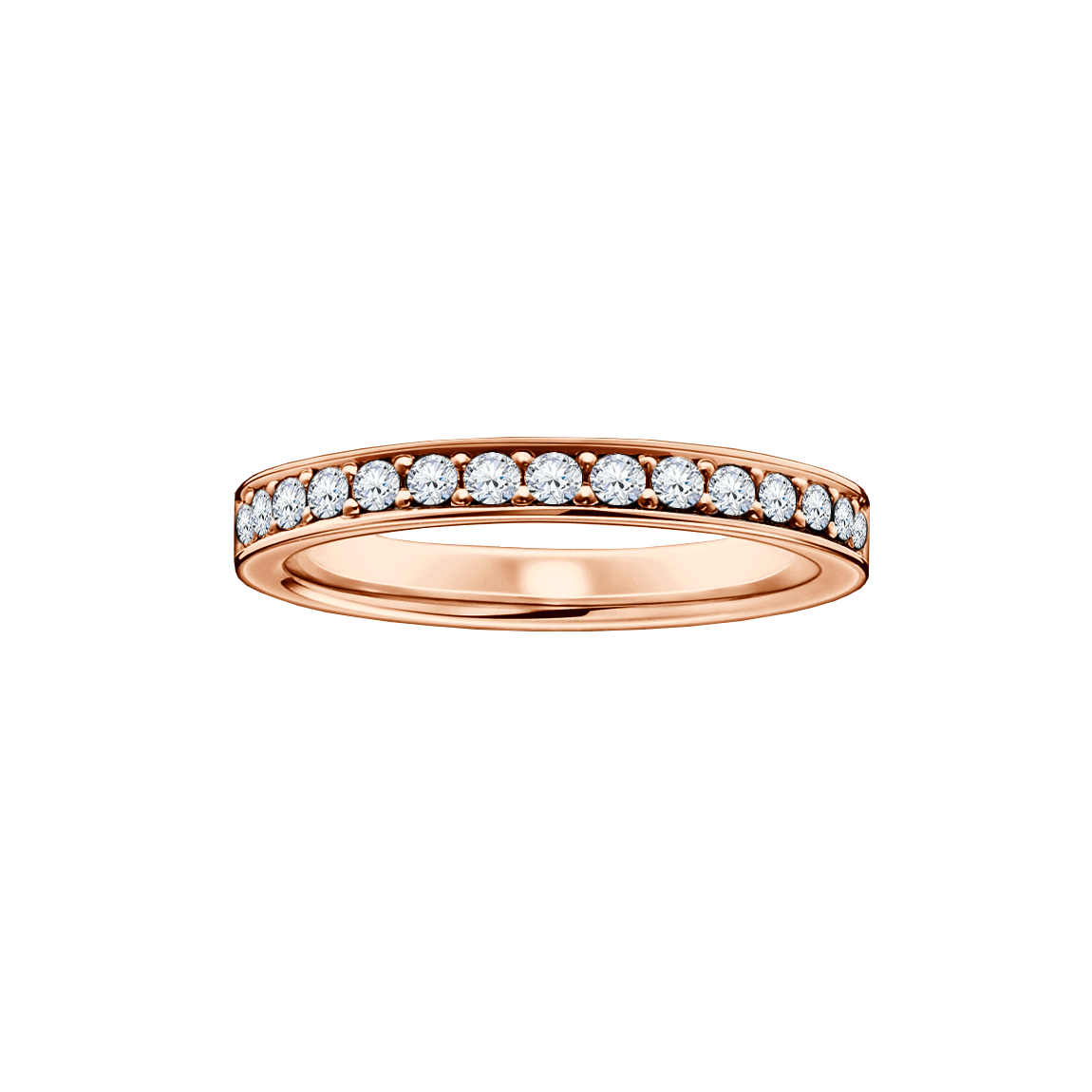 anel aparador ouro rosa e diamantes AEON