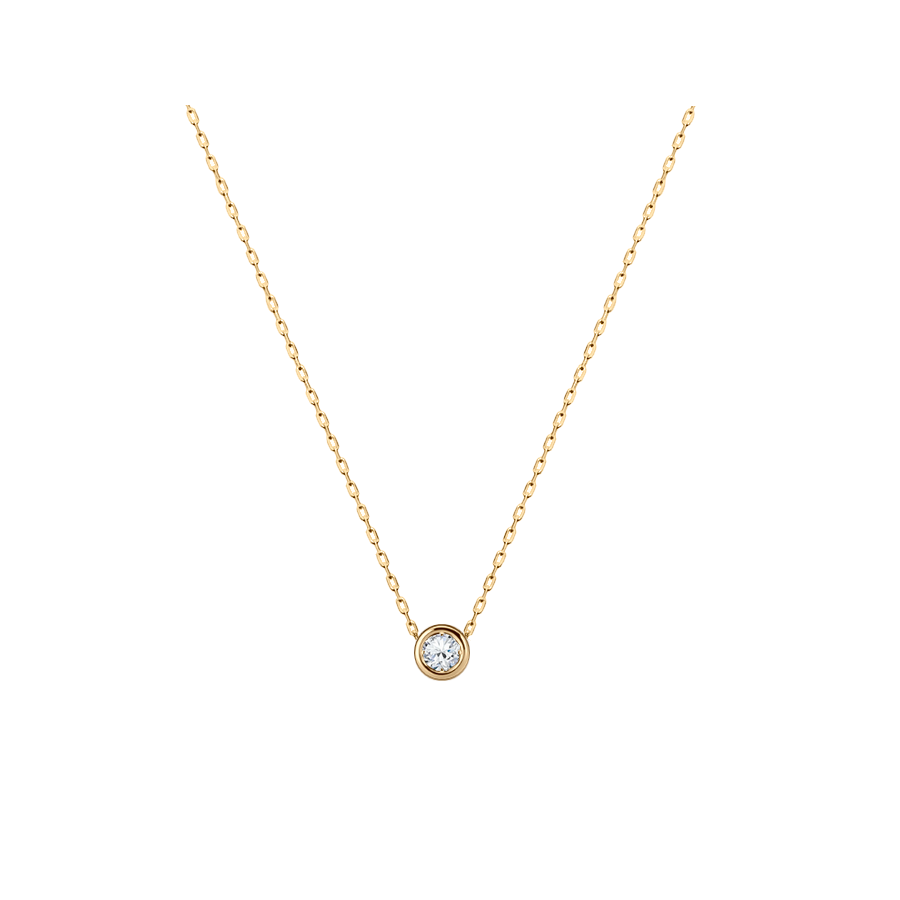 Colar Pingente Ponto de Luz Ouro Amarelo de Diamante - SOCIETY