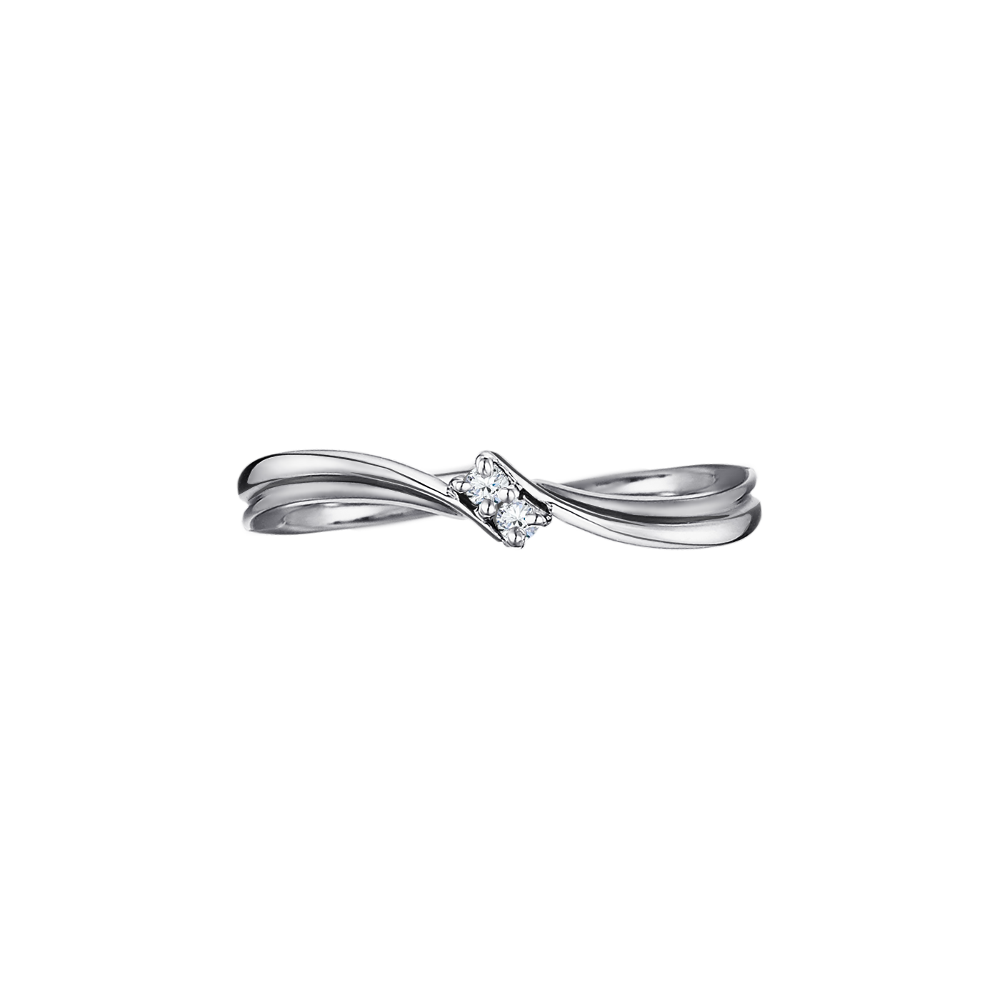 anel de diamantes ouro branco fino WVNG