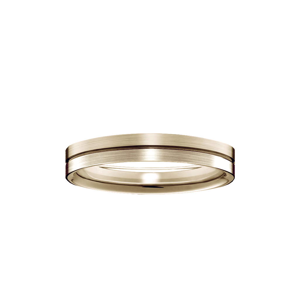 aliança ouro champagne fosca 3,5 mm