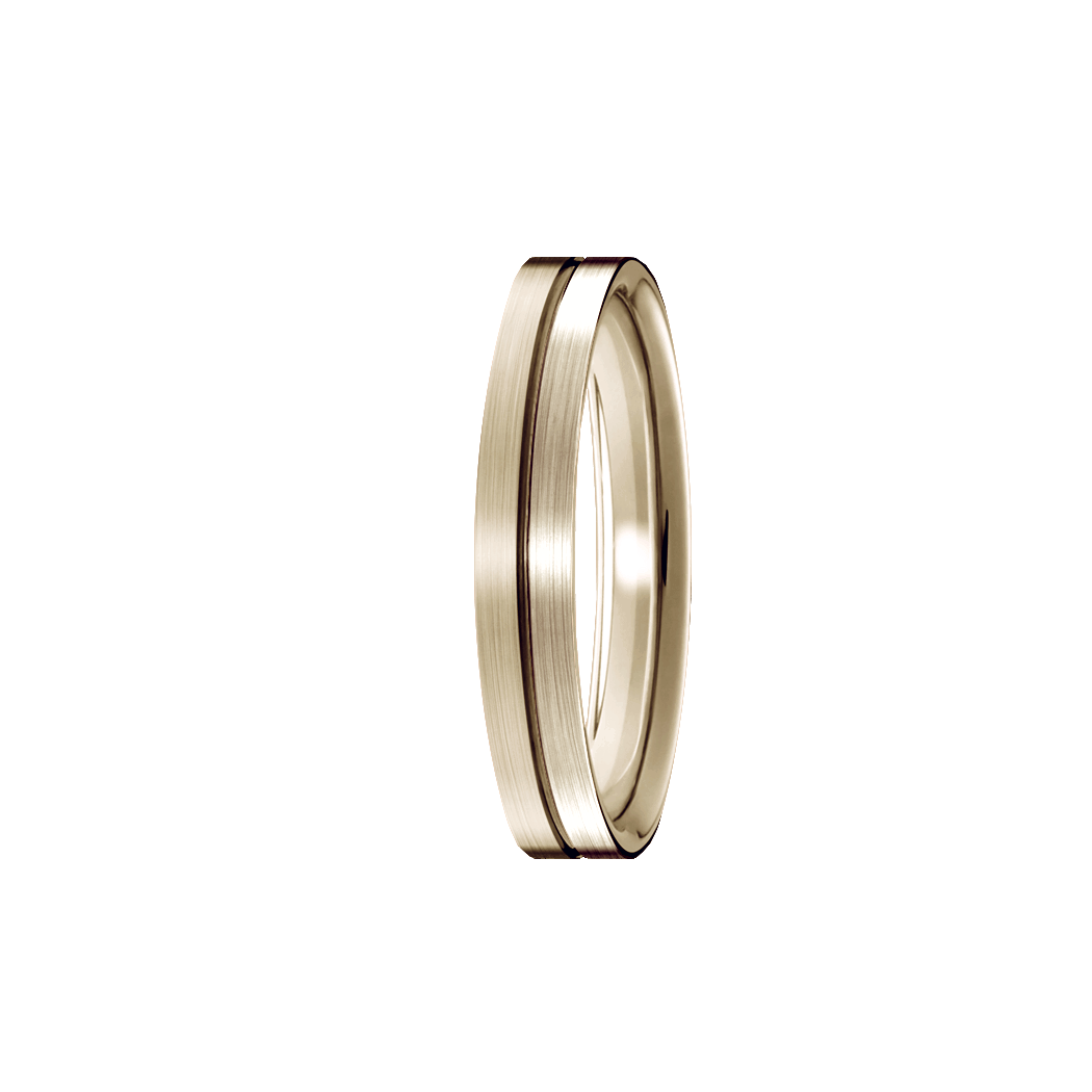 aliança ouro champanhe fosca 3,5 mm