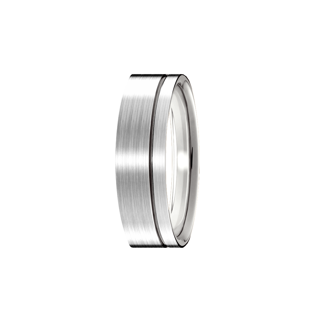 aliança casamento ouro branco, reta e fosca