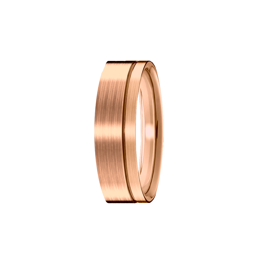 aliança reta ouro rosa 5,5 mm