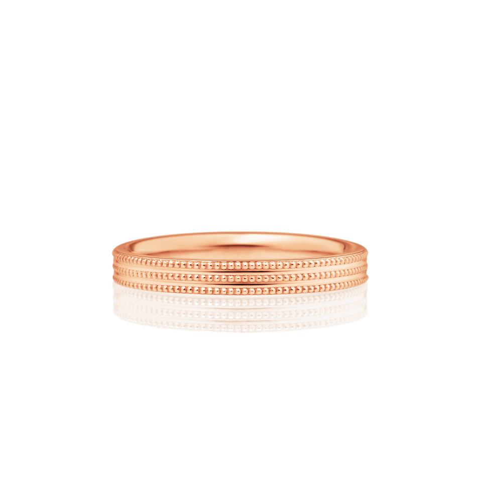 alianca trabalhada, ouro rosa diferente