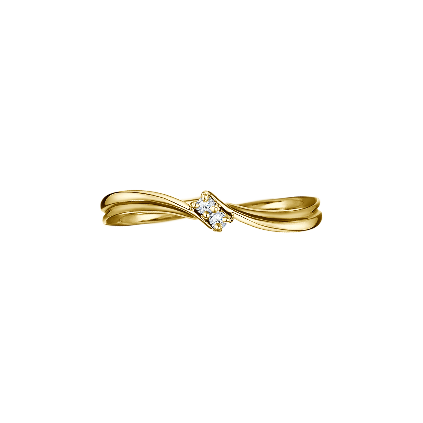 anel solitario ouro amarelo e diamantes