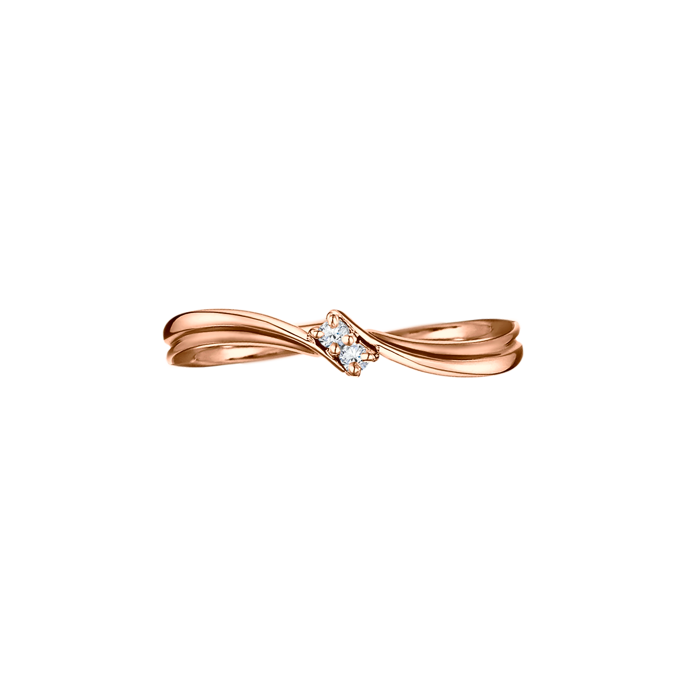 anel solitario ouro rosa e diamantes