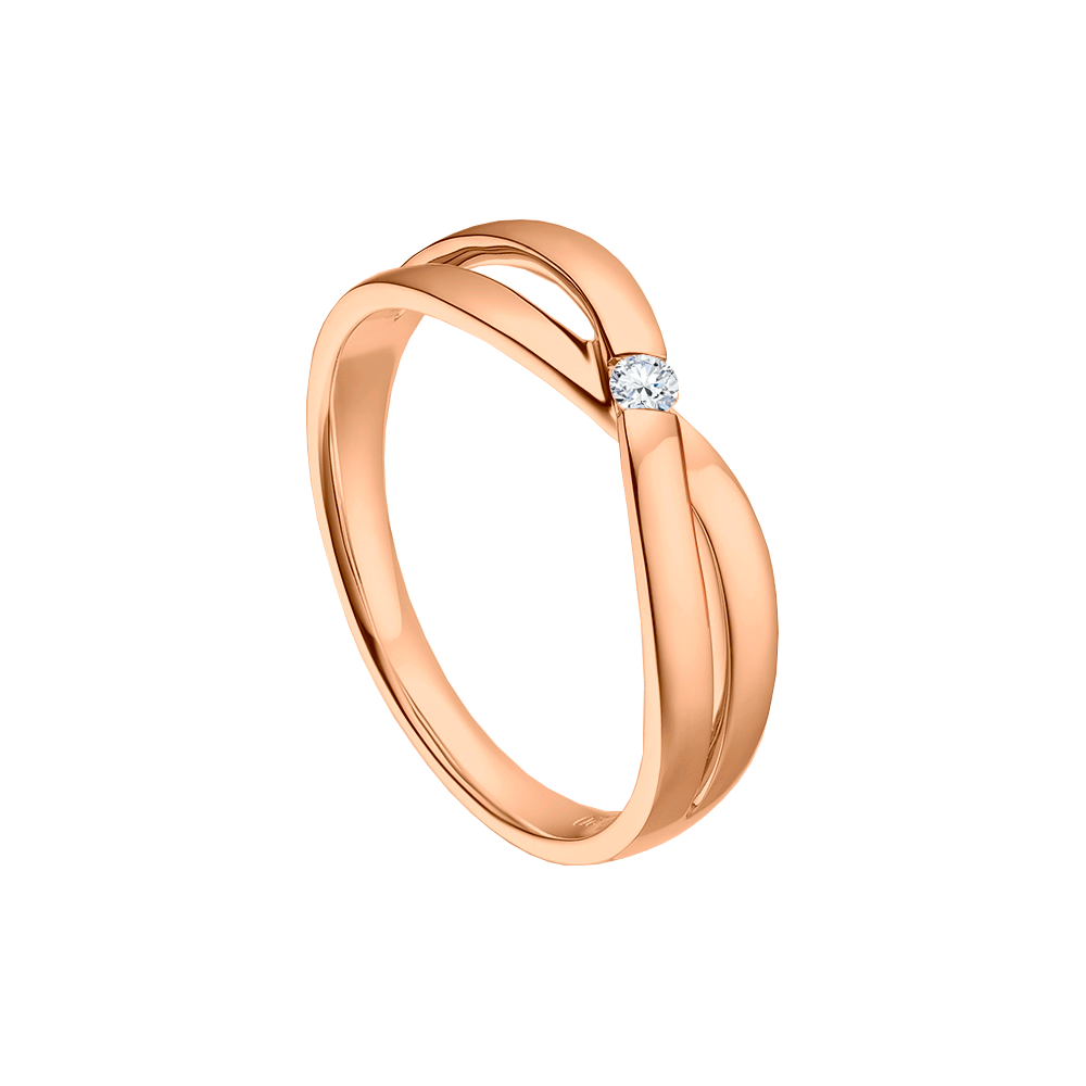 aliança infinito ouro rosa