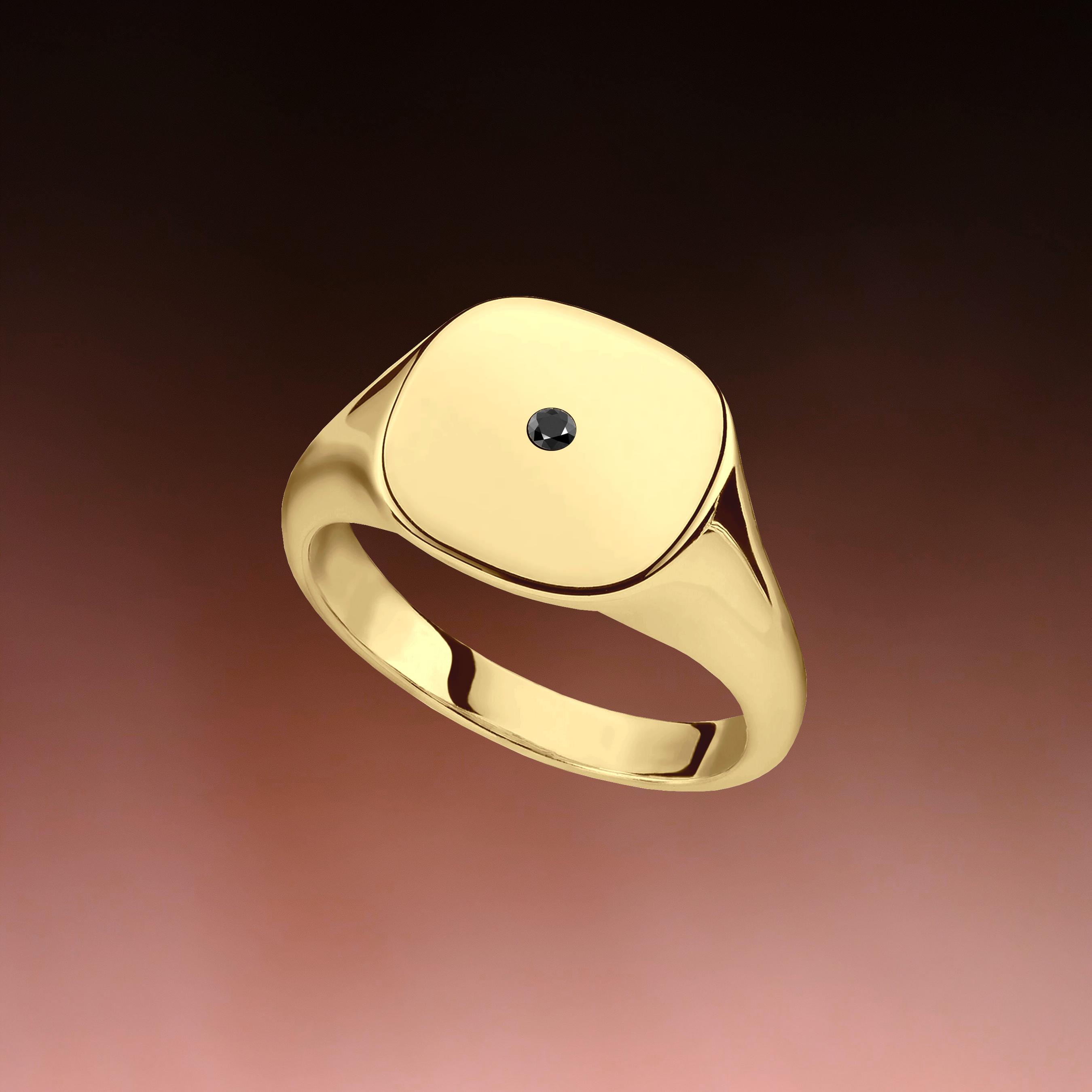 anel signet ouro amarelo