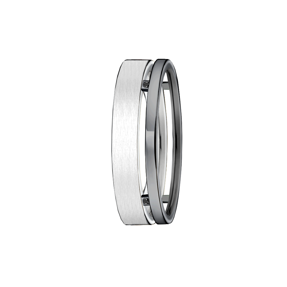 anel masculino, anel diferente largo 2 cores de ouro