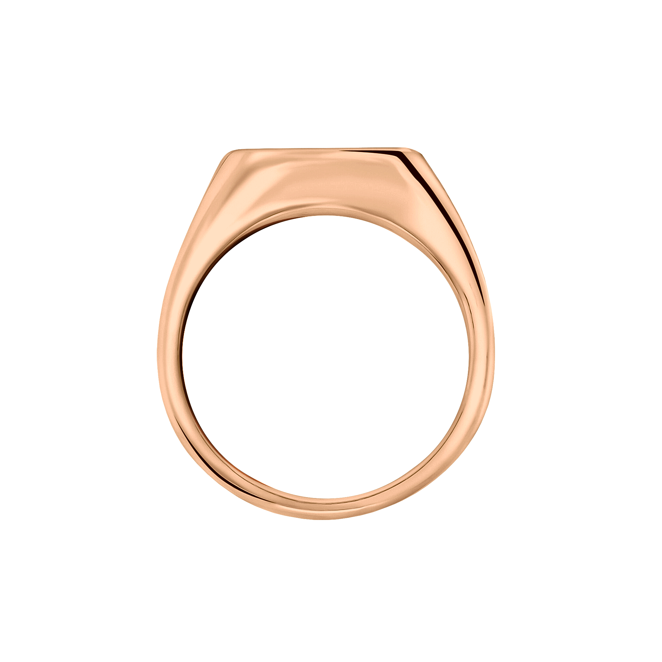 Anel Ouro Rosa e 1 Diamante Negro - SIGNETTE
