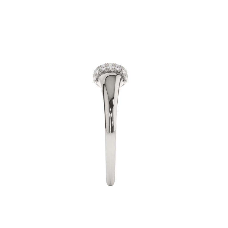 Anel de Diamantes, Ouro Branco - FLORIDIAN Signet