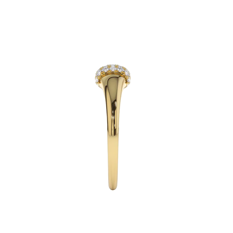 Anel de Diamantes, Ouro Amarelo - FLORIDIAN Signet
