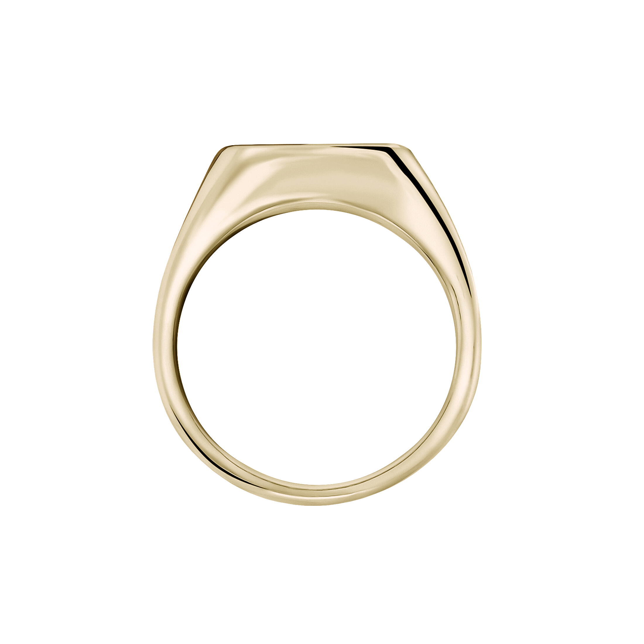 anel quadrado ouro champanhe e 1 diamante cognac