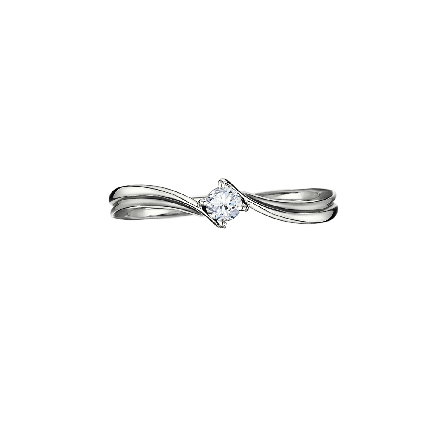 anel solitario ouro branco diamante 10 pontos WVNG