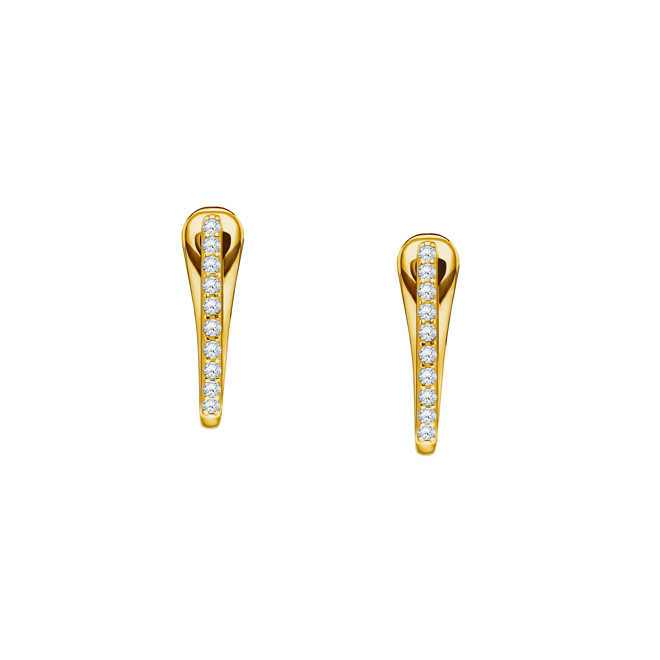 brinco de argolas ouro amarelo e diamantes