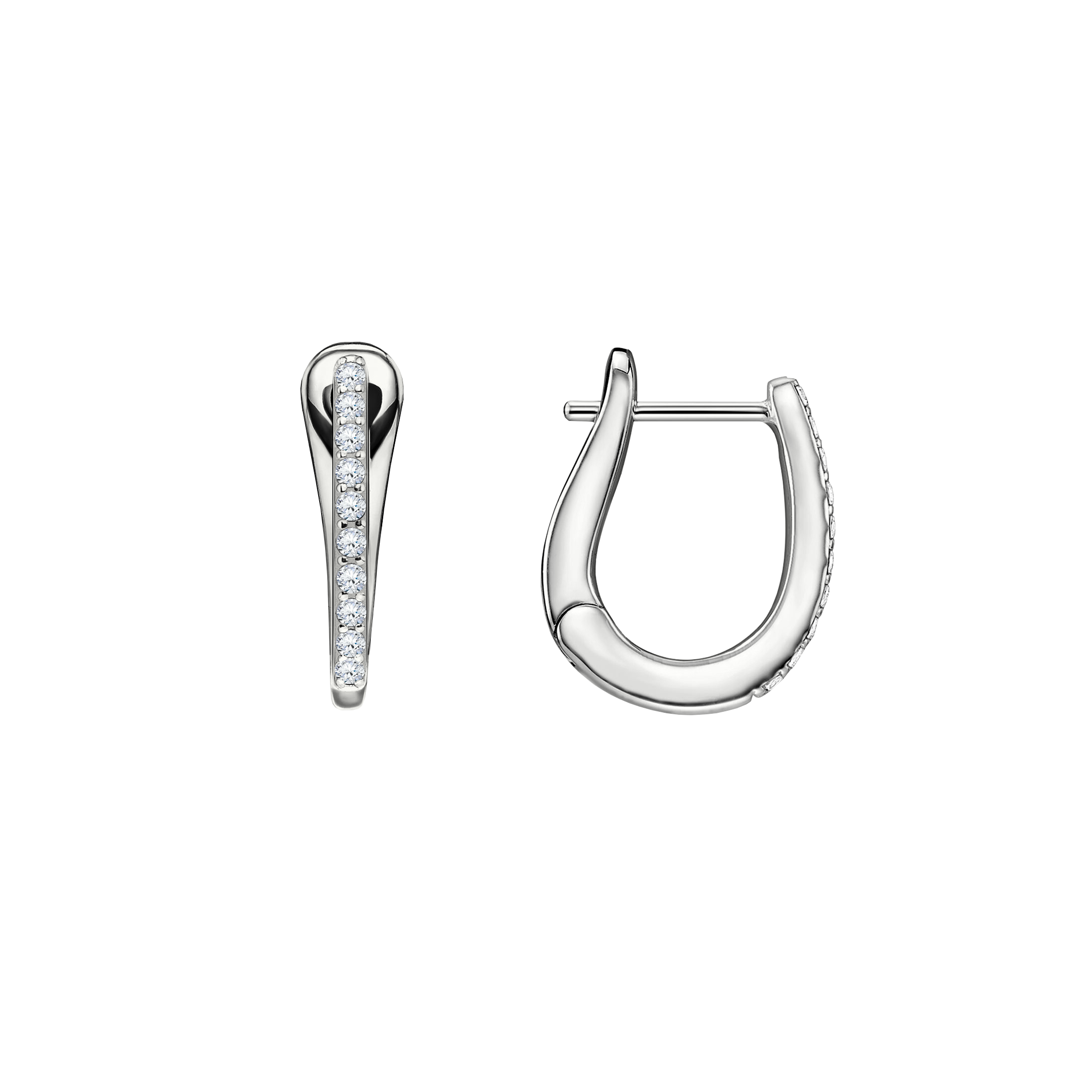 brinco argolas ouro branco e diamantes brinco fino