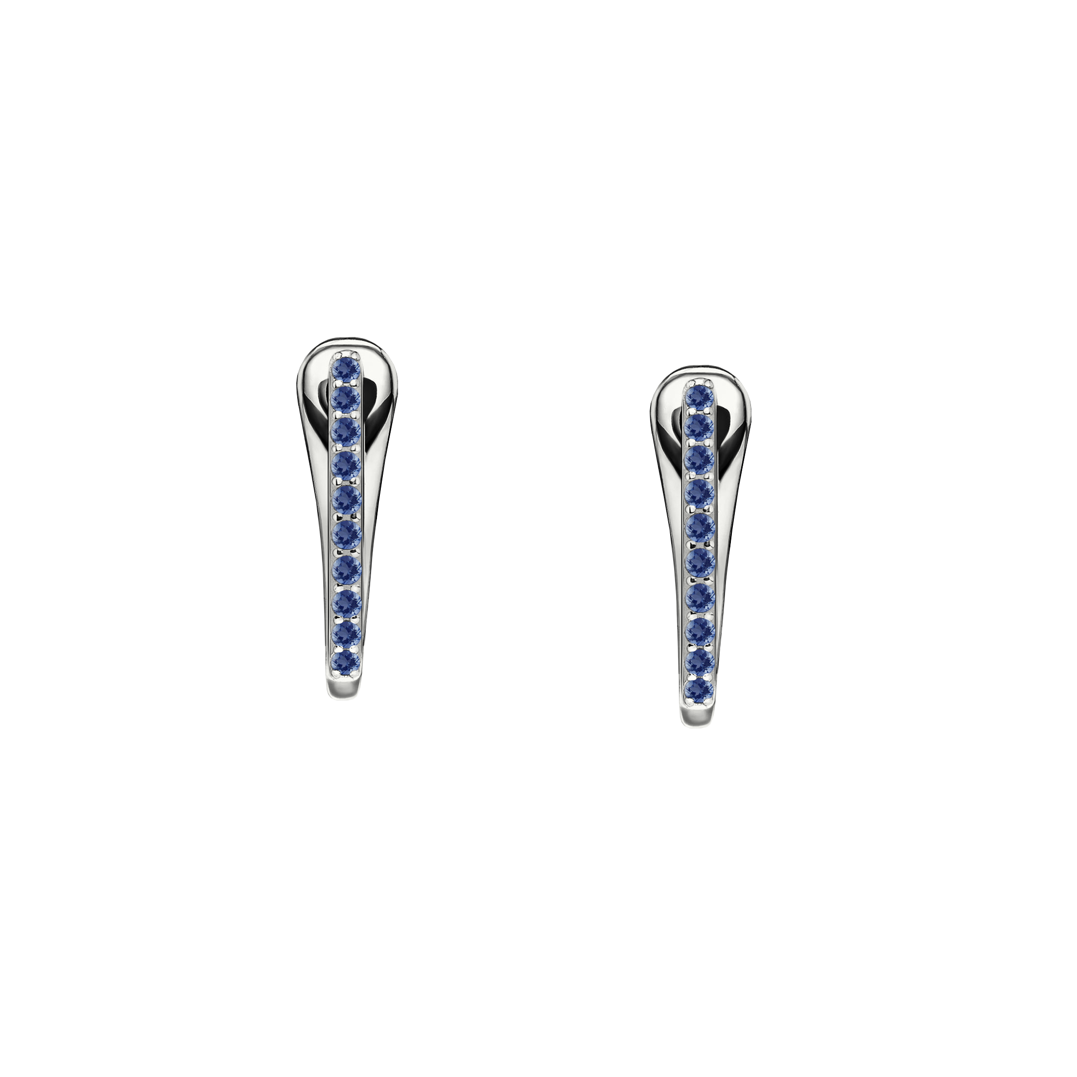 brinco argola masculino ouro branco e safira