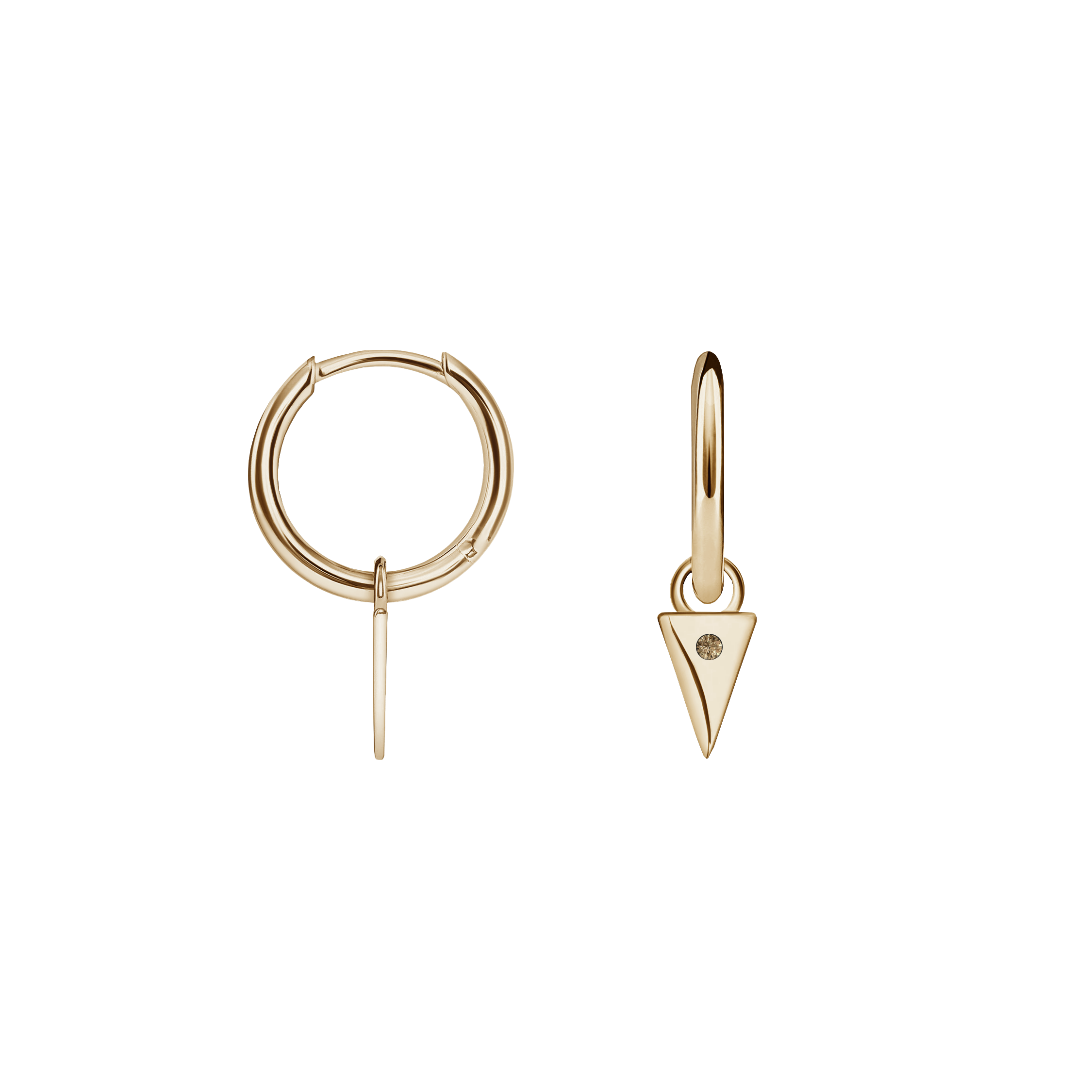 brinco argolas finas ouro champagne ouro sephia MINT