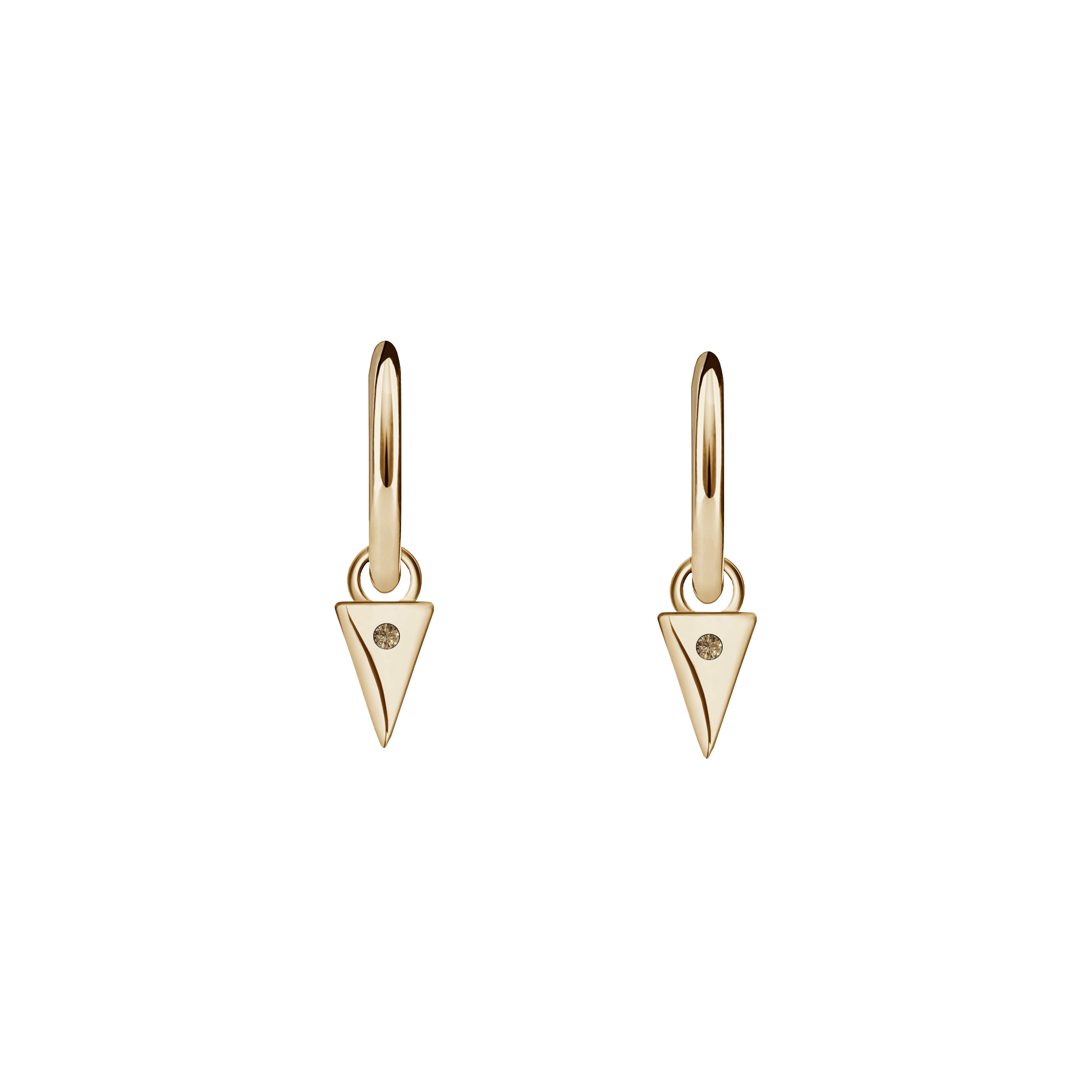 Brinco Argolas com Pingentes em Ouro Sephia® - MINT Diamantes Champagne