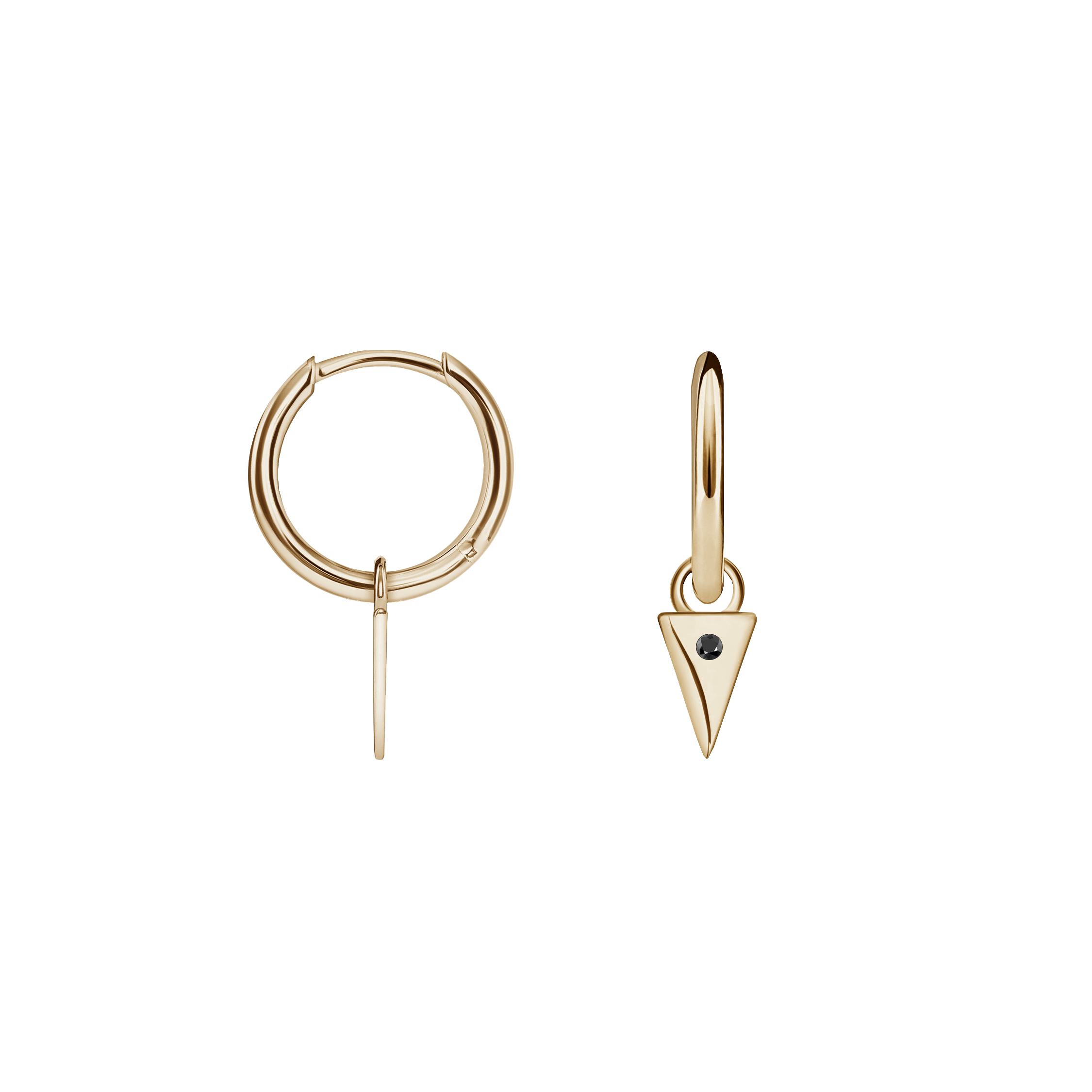 brincos argolas com pingentes ouro champagne sephia