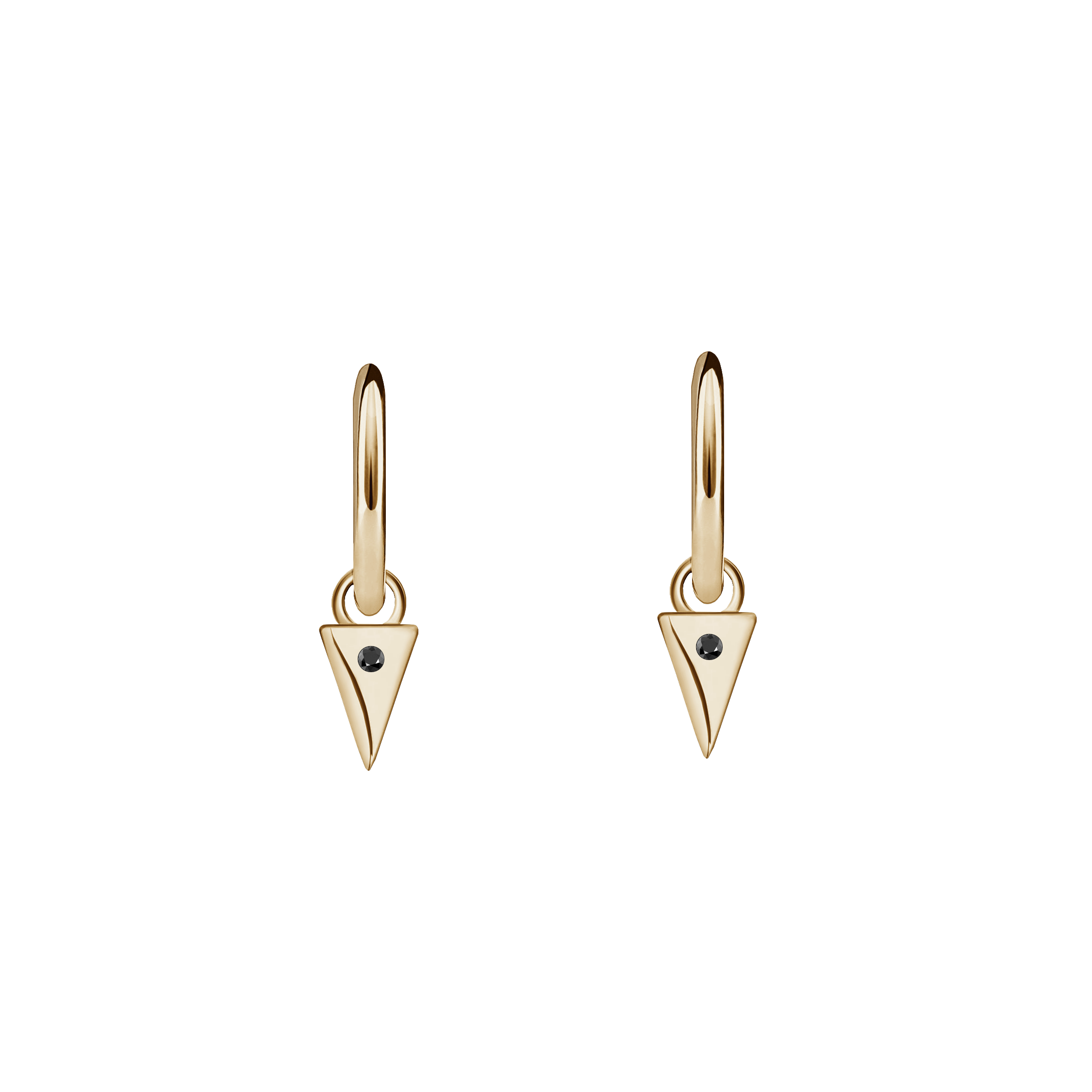Brinco Argolas com Pingentes em Ouro Sephia® - MINT Diamantes Negros