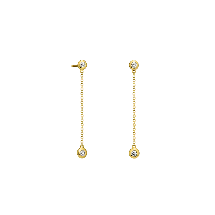 brinco ouro amarelo de diamantes
