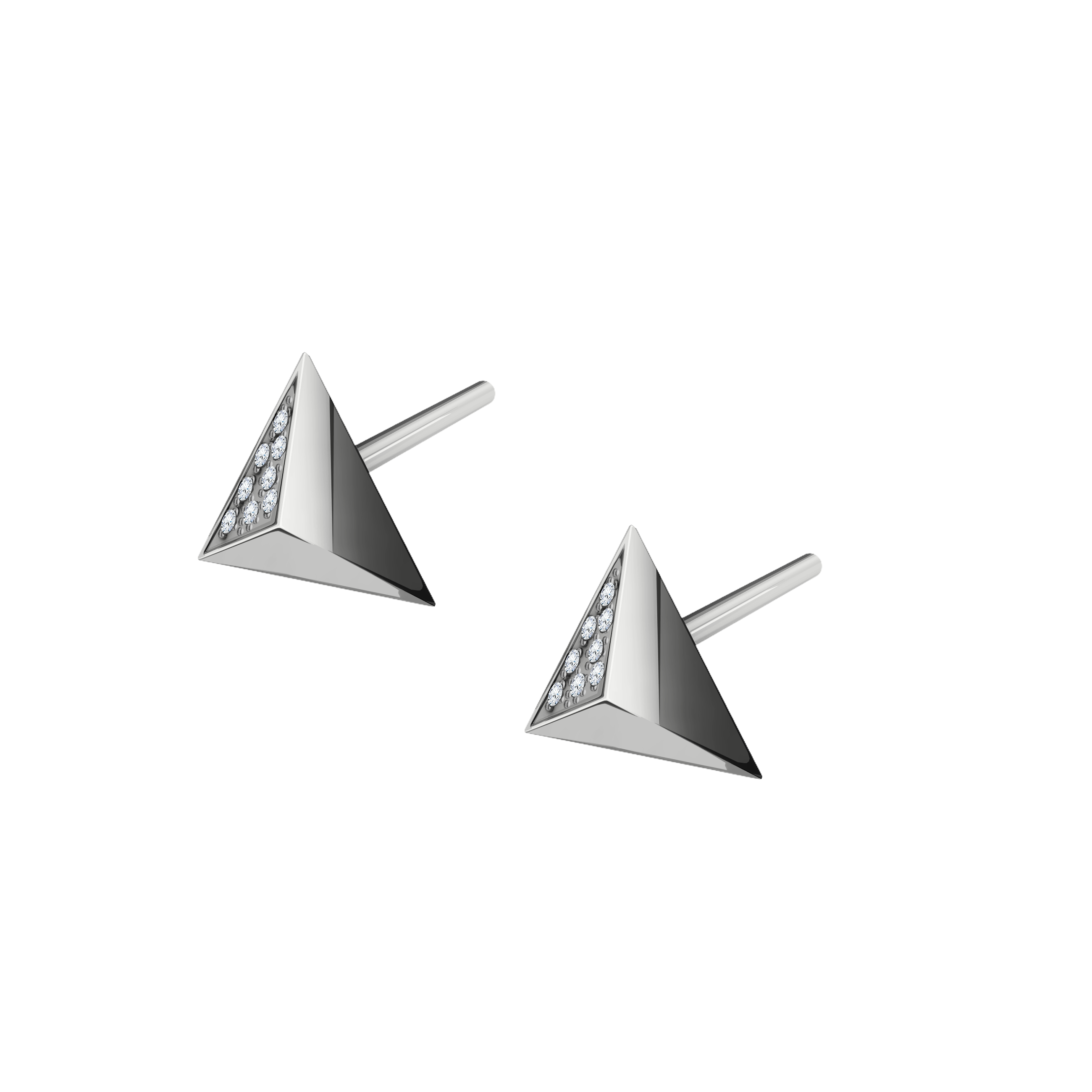 brinco piramide de diamantes