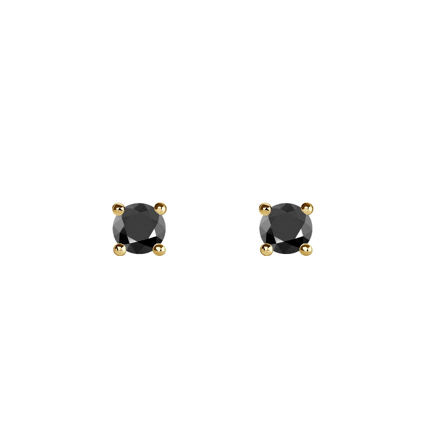 brinco ponto de luz diamante negros 4 garras