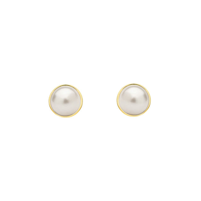 Brinco de Pérolas, Ouro Amarelo - PERLE Stud