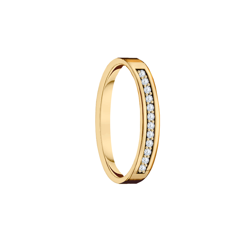 meia aliança ouro amarelo 2,7 mm