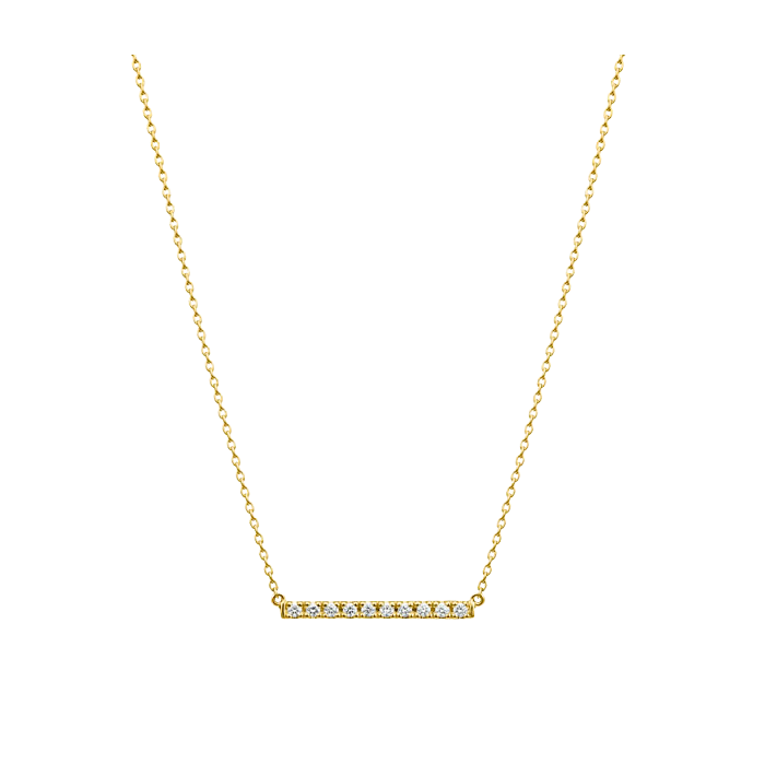 pingente stick reto, diamantes