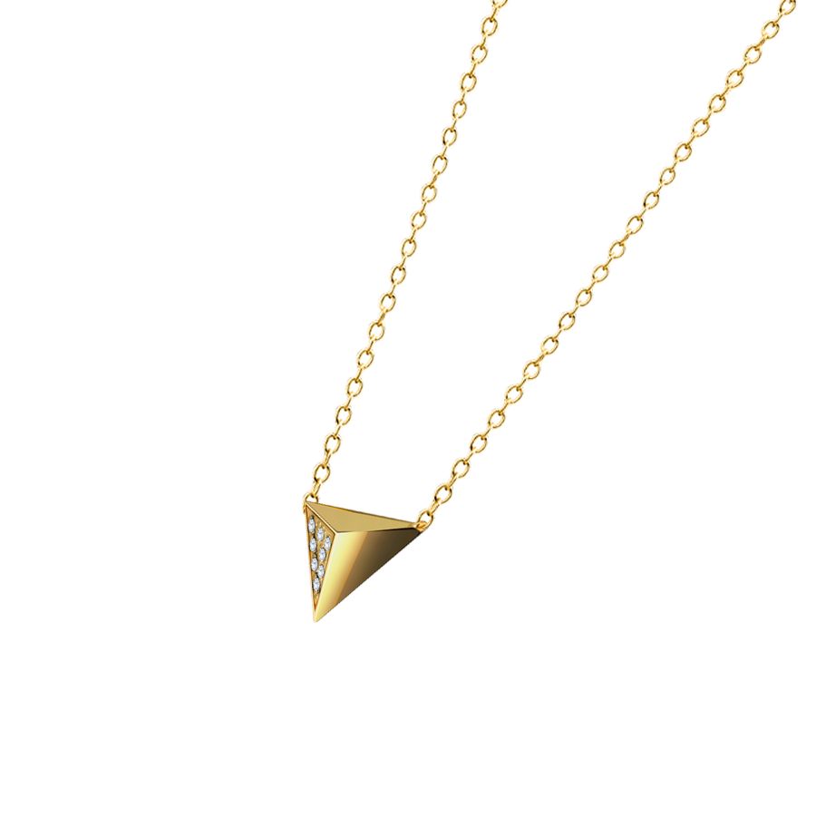 pingente piramide com diamantes