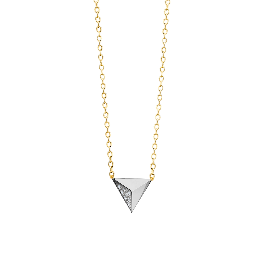pingente ouro branco e diamantes