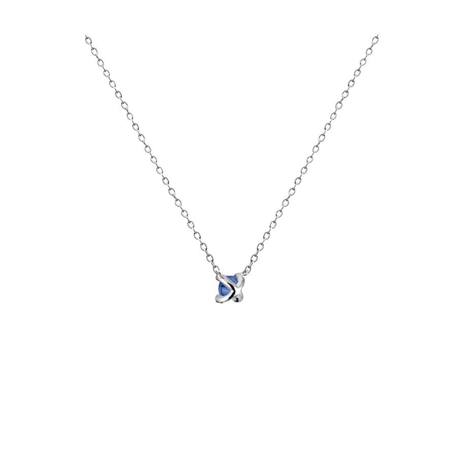 pingente ponto de luz safira azul ouro branco essencial