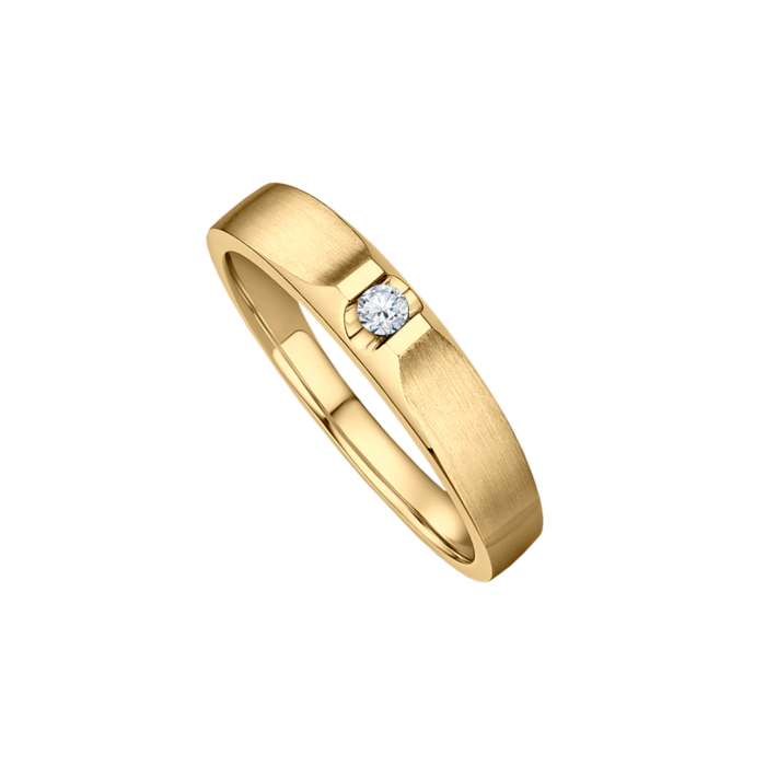 Anel Masculino com Diamante em Ouro 18K | Sikyá Joias