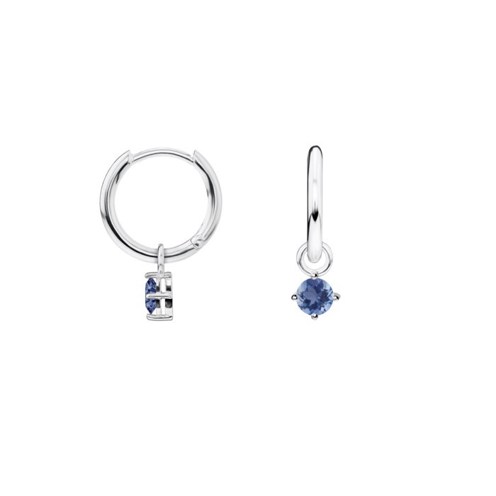 Brinco Safira em Ouro 18K | Sikyá Joias