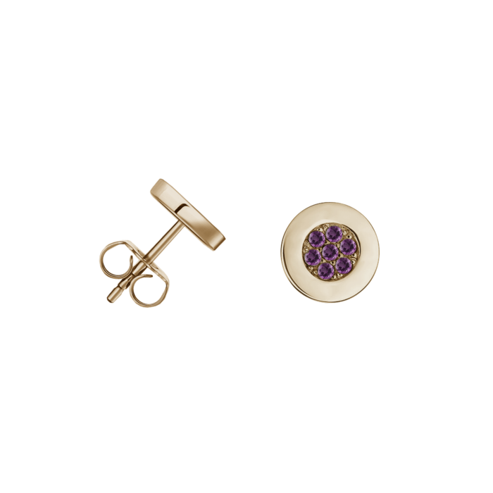 Brinco Ametista em Ouro 18K | Sikyá Joias