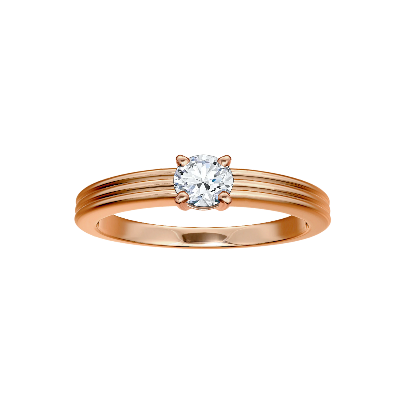 anel de noivado ouro rosa