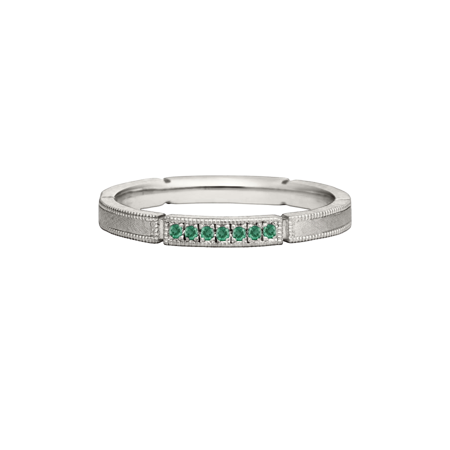 anel formatura esmeraldas verdes