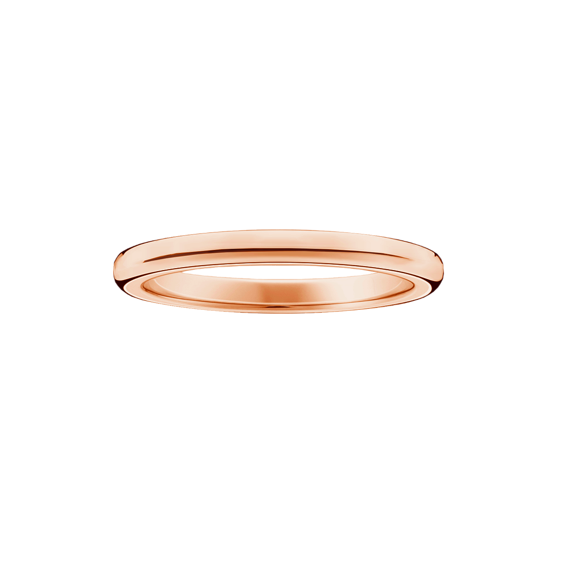 Aliança Meia-Cana Ouro Rosa 2,2 mm Clássica - ORIGIN S