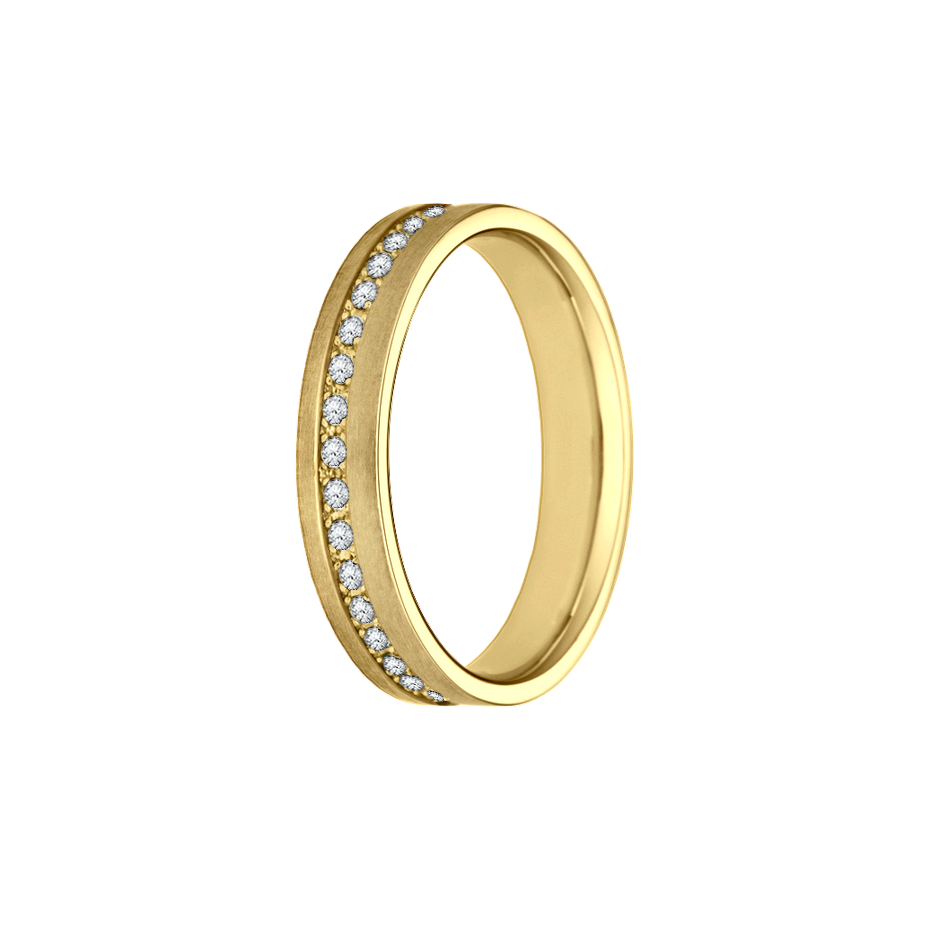 lindo anel diamantes ouro amarelo 18k